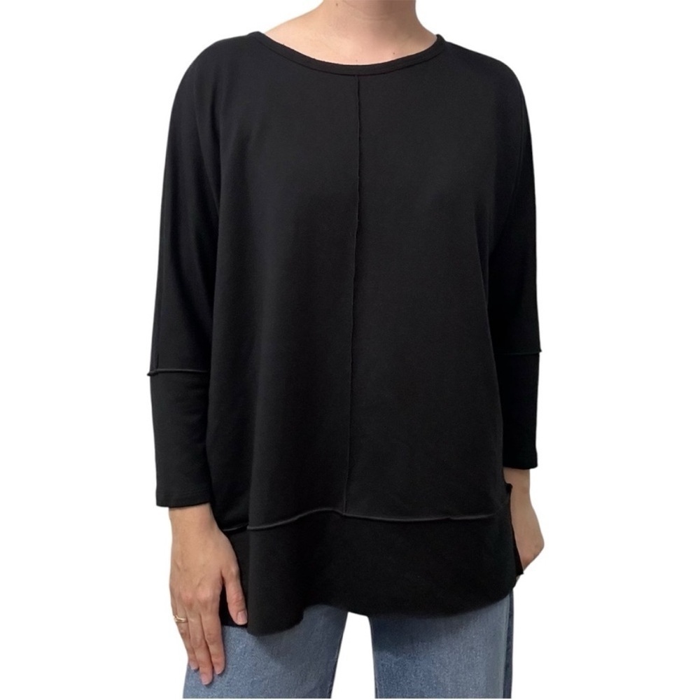 SPANX | Women’s Black 3/4 Sleeve Perfect Sweatshirt Size Small